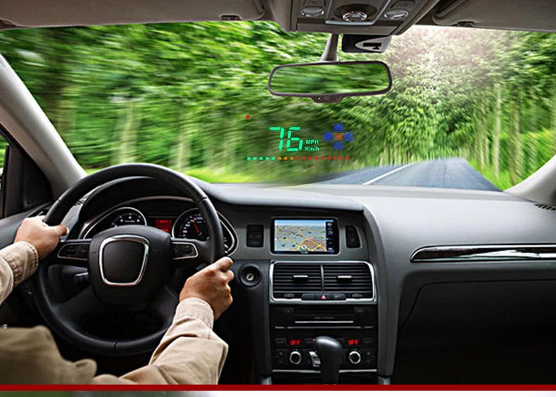 A2 Универсальный 3,5 Экран авто автомобиль gps HUD автомобиль Дисплей Speedometers панель управления предупреждением Windshiled проектор
