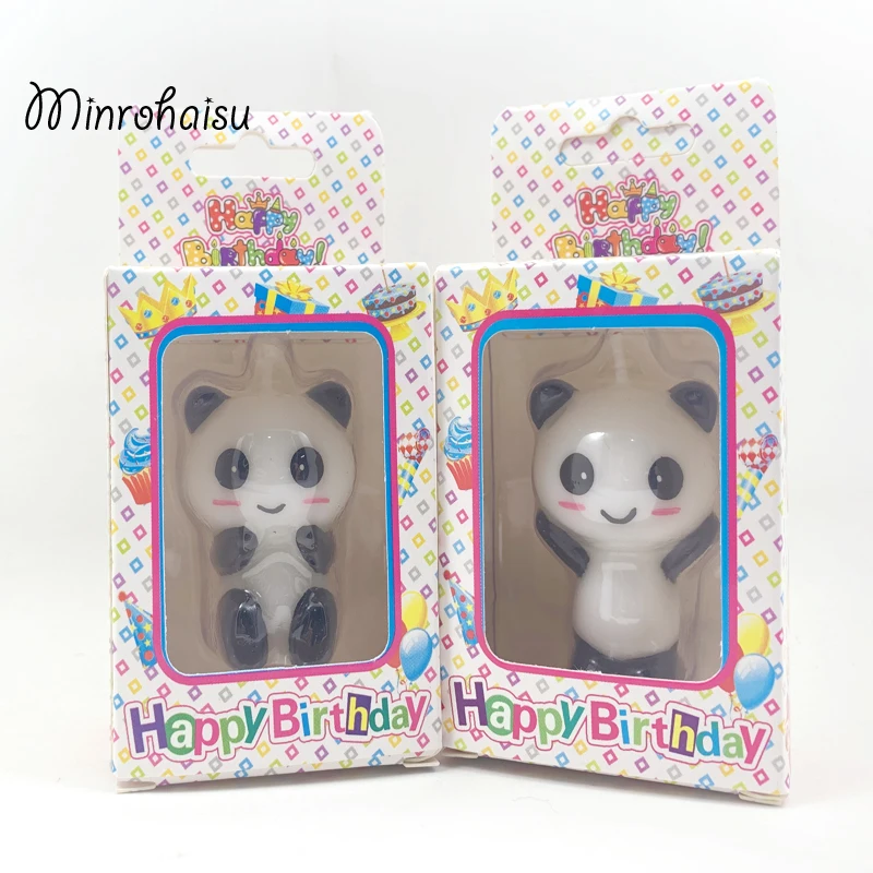 

2Pcs/Set Cute Panda Candle Animal Birthday candles Party Candle Birthday Cake Toppers Party Decoration