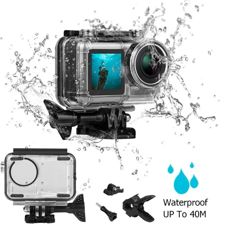 Водонепроницаемый корпус зажим Крепление базовый винт для DJI OSMO Action camera 12x9x4 см/4,72x3,54x1,57''