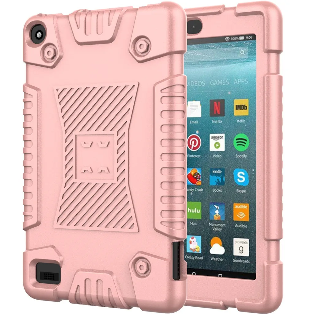 

Tablet Case For Amazon Kindle All-New Fire 7 2019 Case Shock-proof Anti-Slip Silicone Rugged Cover #LR3