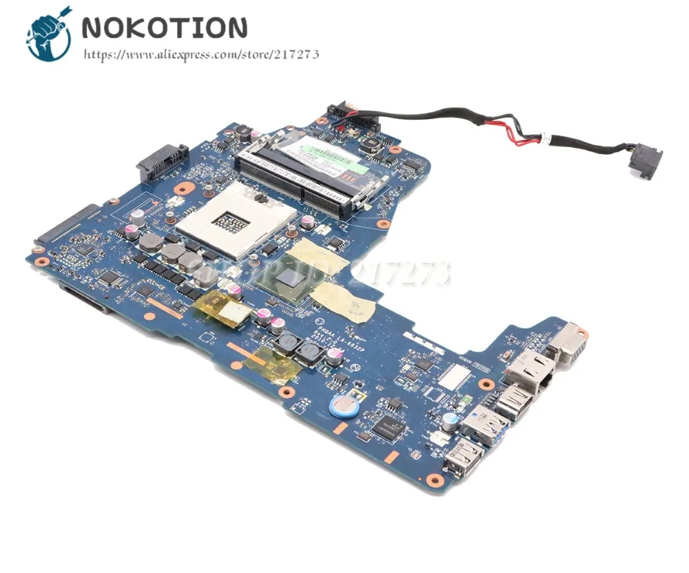 NOKOTION для Toshiba Satellite P755 P750 A665 A660 материнская плата для ноутбука PHQAA LA-6832P REV: 2,0 основная плата HM65 DDR3