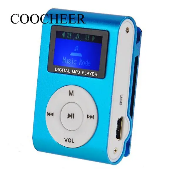 / Clip Metal Mp3 MP4 Player With LCD Screen + Micro Mini TF Slot For