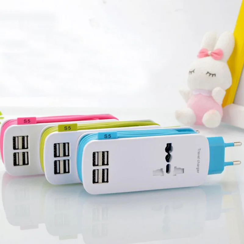 SZG 4.2A 4Usb зарядное устройство для путешествий многопортовое Usb зарядное устройство США ЕС Великобритания Вилка Путешествия AC адаптер питания Смарт зарядное устройство для сотового телефона