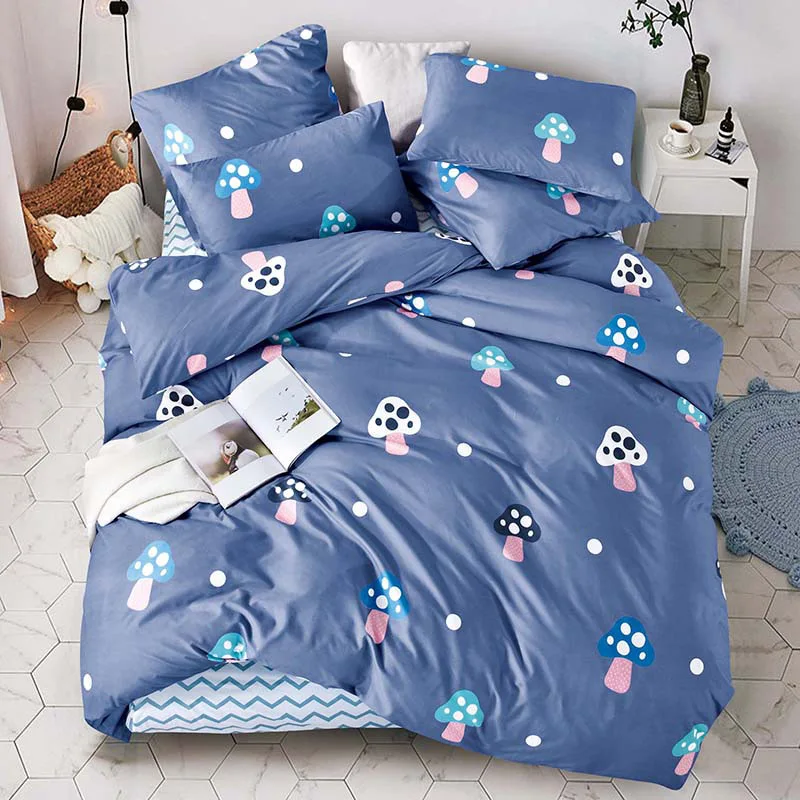 Alanna Printed Solid bedding sets Home Bedding Set 4-7pcs High Quality Lovely Pattern with Star tree flower - Цвет: T1012