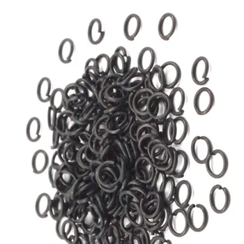 

Oxidized Brass Black Jump Rings -- choose