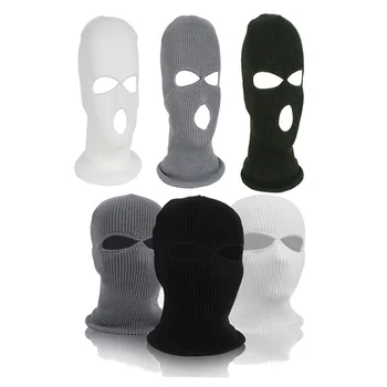 

Winter Balaclava 2/3 Hole Full Face Mask Cap Knitting Motorcycle Face Shield Outdoor Riding Ski Mountaineering Head Cover