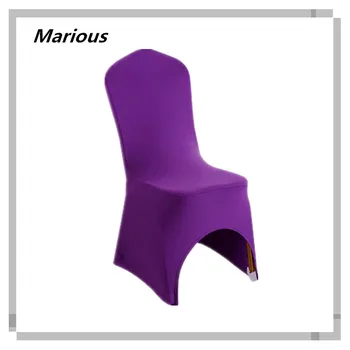 

Marious Wholesale 100pcs cheap chair cover spandex lycra stretch chair cover for wedding banquet decoration free shipping