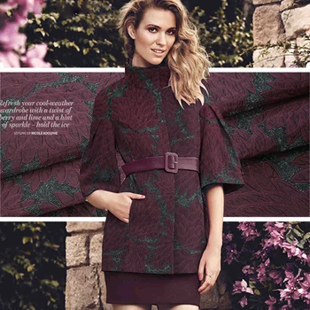 

High end imported antique purple jacquard windbreaker pants, half skirt skirt coat fabric