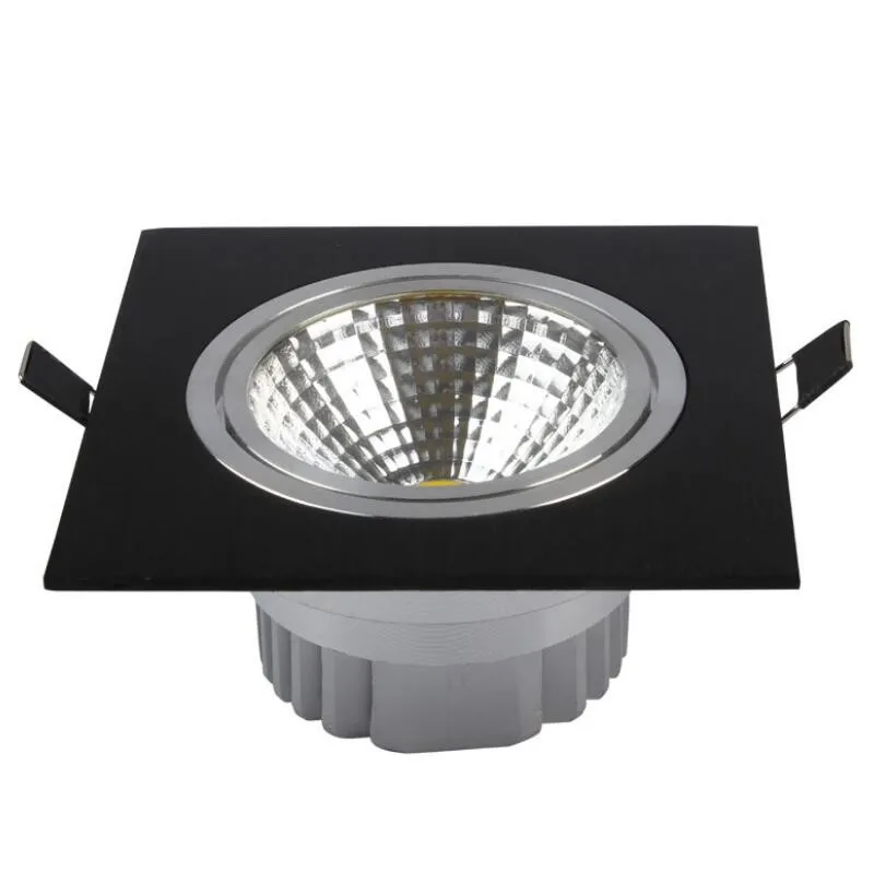 

Factory wholesale price 9W/12W dimmable led recessed square COB down lamp indoor up ceiling lights AC85-265V