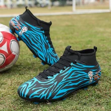 Мужские сникерсы Футбол высокие ботильоны длинные шипы для мальчиков бутсы тренировочная спортивная обувь мужские сникерсы с волнообразным краем; Zapatos De Futbol