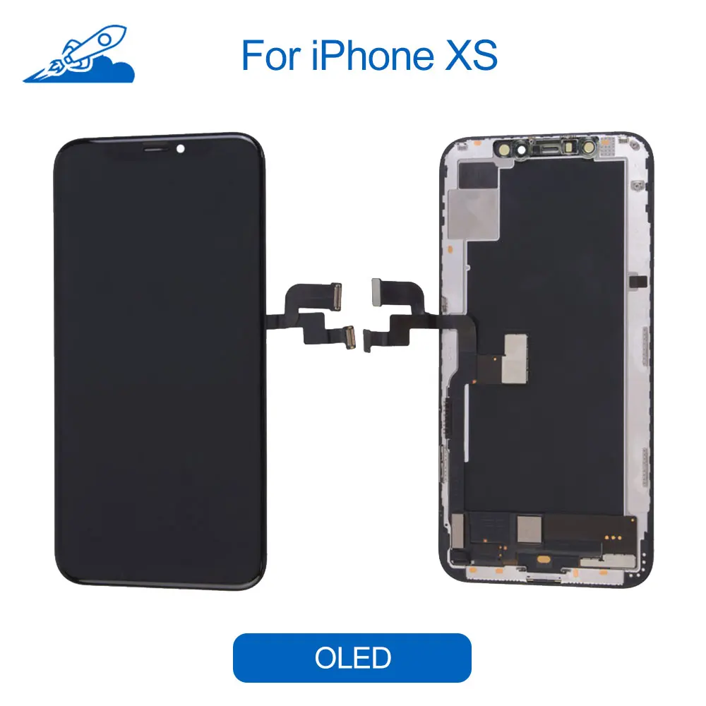 Elekworld класс для iPhone X XS AMOLED ЖК-дисплей 3D сенсорный экран Замена с дигитайзером Запчасти для сборки черный - Цвет: Black For IP XS OLED