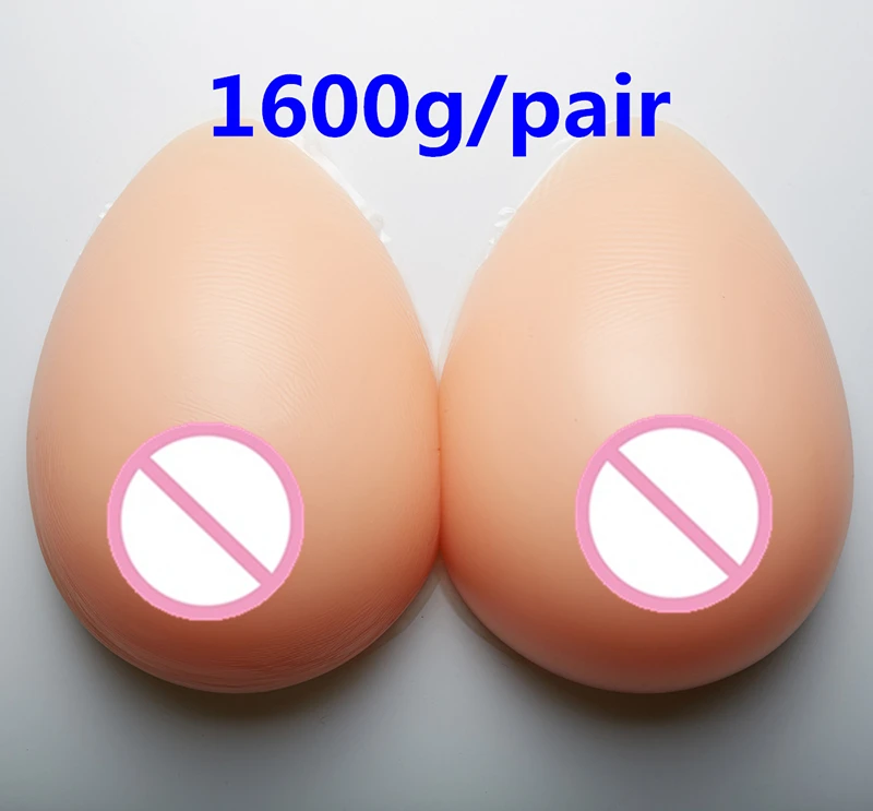 

1600g/pair Artificial Breast Silicone False Breasts Boobs Breast Forms Silicone Prosthesis For Crossdresser Shemale