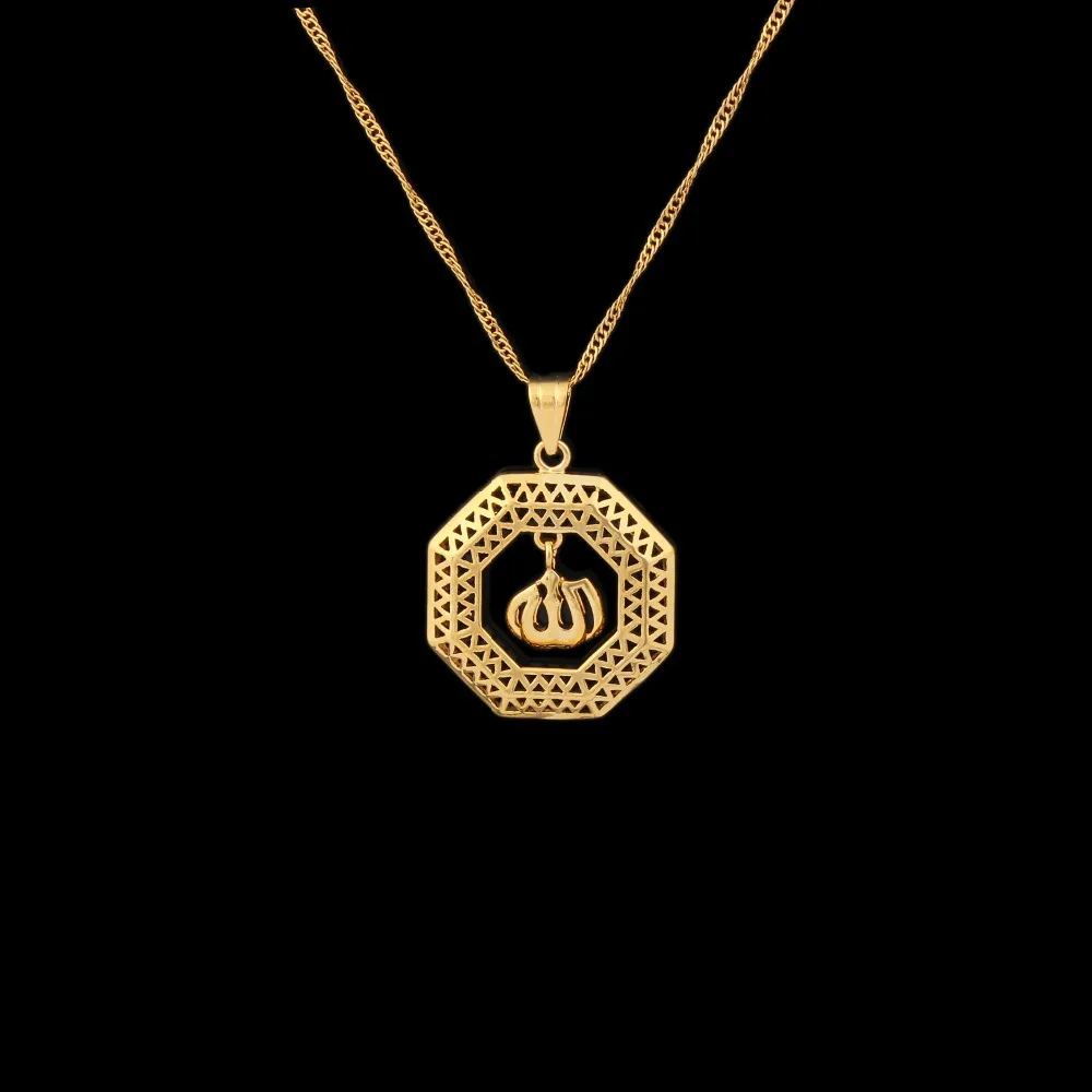 New arrival Jewelry Islamic Allah Pendant Charms Gold color Choker