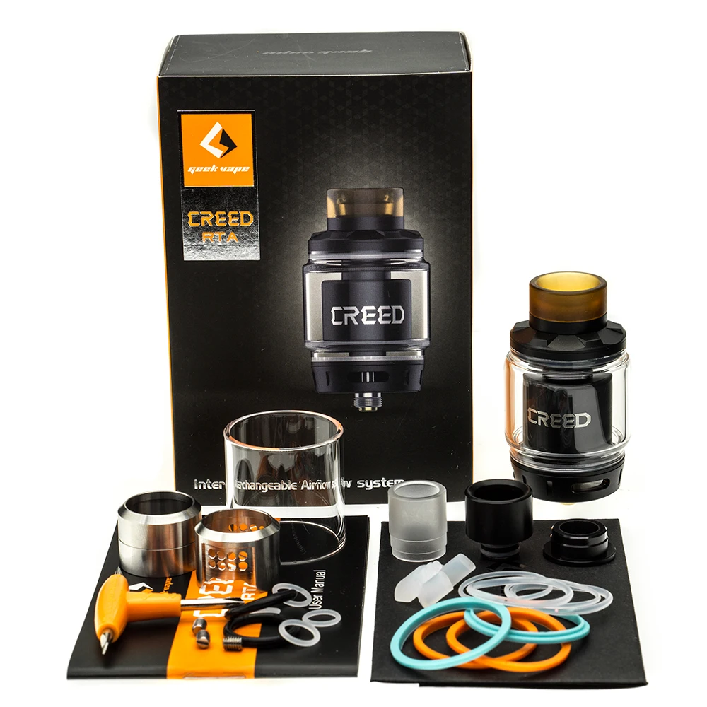 2018 Новый Атомайзеры для электронных сигарет Geekvape Creed RTA с 3 сменные воздушного