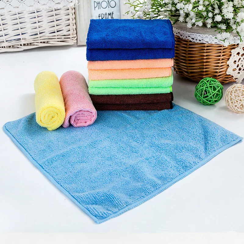 1PC Kitchen 30x30cm Fine Microfiber Towel Cleaning Cloth Car Auto Wash