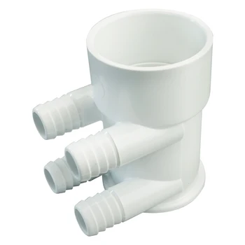 

PVC Water pumbing Manifold 2"S x 2" S with 4 pcs 3/4" Ports with dead end , 2" PVC Manifold with 4 port for,Spa Hot tub