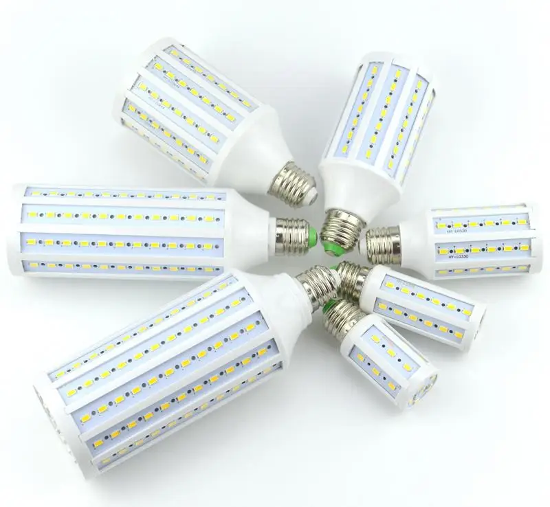 Светодиодный кукурузы 50 W 40 30 25 15 12 7 светодиодные лампы SMD 5730 E27 E14 Кукуруза лампа