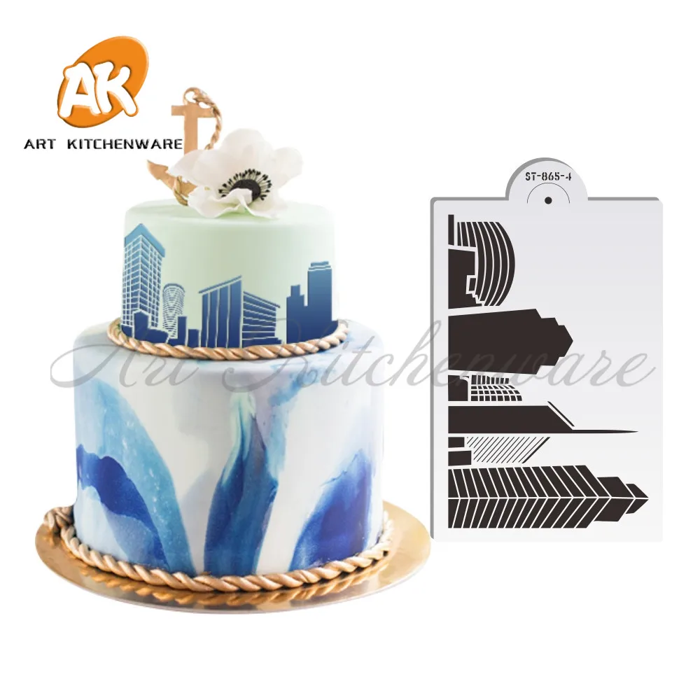 Landmark Taipei 101 Wedding Cake Stencil Famous Building ...