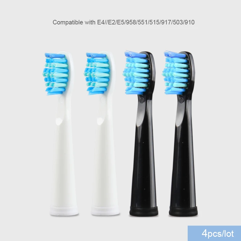 Mix color SEAGO новые головки для электрической зубной щетки подходит для E2/E4/E5/SG515/SG958/SG551/SG503 мягкая щетина головка щетки оснастки сменные головки - Цвет: Mix color