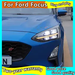 Автомобильный Стайлинг для Ford Focus фары 2019 Новый фокус 5 светодиодный фары динамические светодиодные фары дневного света Hid Bi Xenon авто