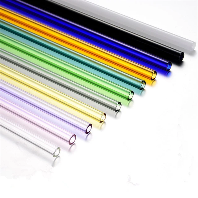 Paille en plastique D:8mm (L:18cm) - Paille en plastique D:8mm