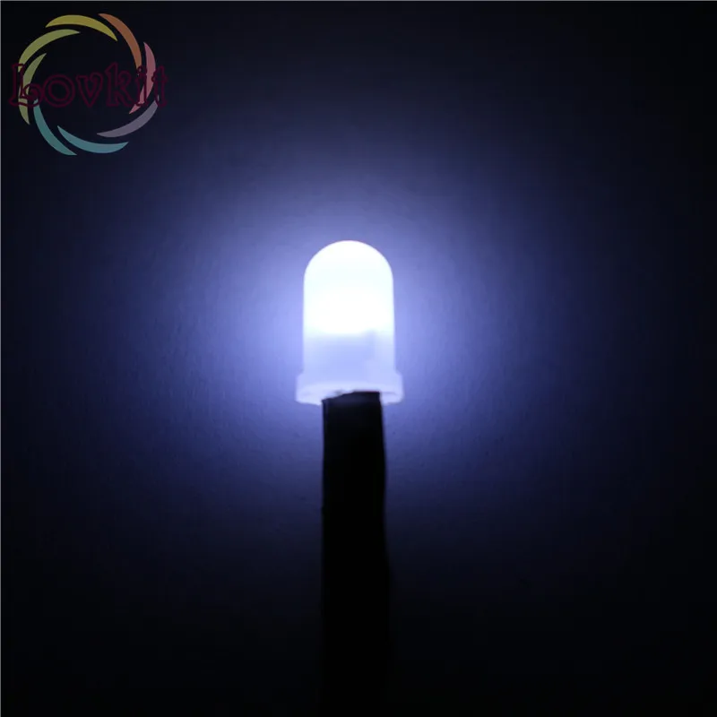 

50pcs 5mm Round top 12v Pre-Wired Diffused 5 Color Optional LED Emitting Diode For automotive Light Toy DC 20cm DIY Hot SALE