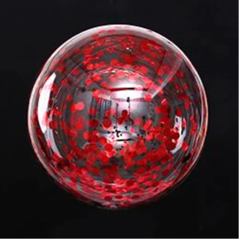 

Bobo ball 5pcs/lot18 inch PVC red confetti balloons happy new year decoration inflatable wedding ballon birthday party supplies