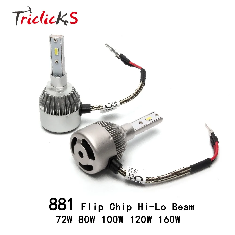 

Triclicks 881 Hi-Low Flip Chip LED Auto Car Light Front Headlights H27/881 Headlight Bulb For Chevrolet VW Audi Seat Skoda Dodge