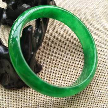 

58-60MM Certified Natural Lavender Green Jadeite Jade Bangle Bracelet Handmade