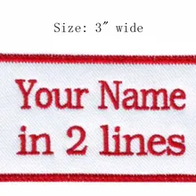 Прямоугольный пользовательское имя " широкий аппликация патчи аппликация-вышивка Швейные Аппликация