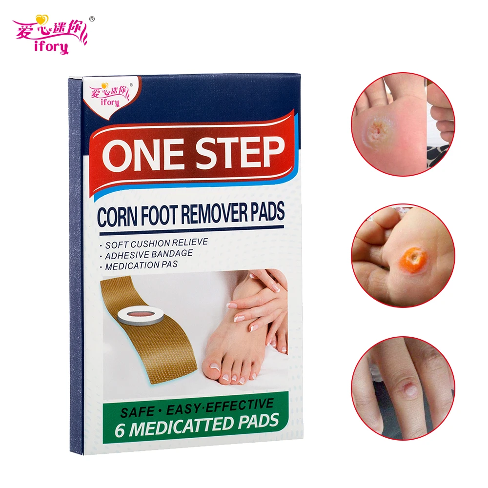 

Ifory Health Care 6 Pieces/Box Foot Corn Remover Plantar Warts Thorn Plaster Dead Skin Repair Pain Relieve