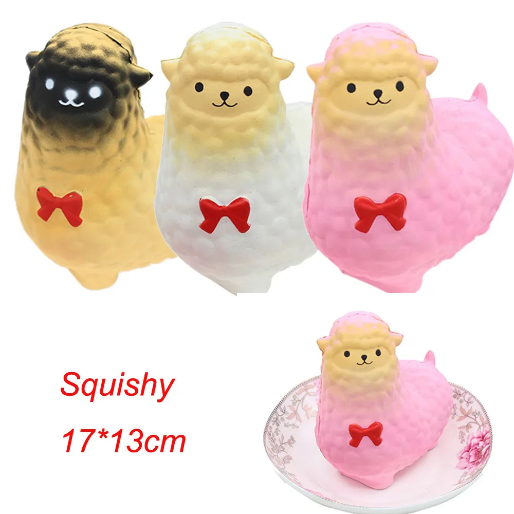 Мягкими jumbo Мультфильм Альпака животных замедлить рост Kawaii Squishies декомпрессии Squeeze Забавные игрушки 30S8108 Перевозка груза падения
