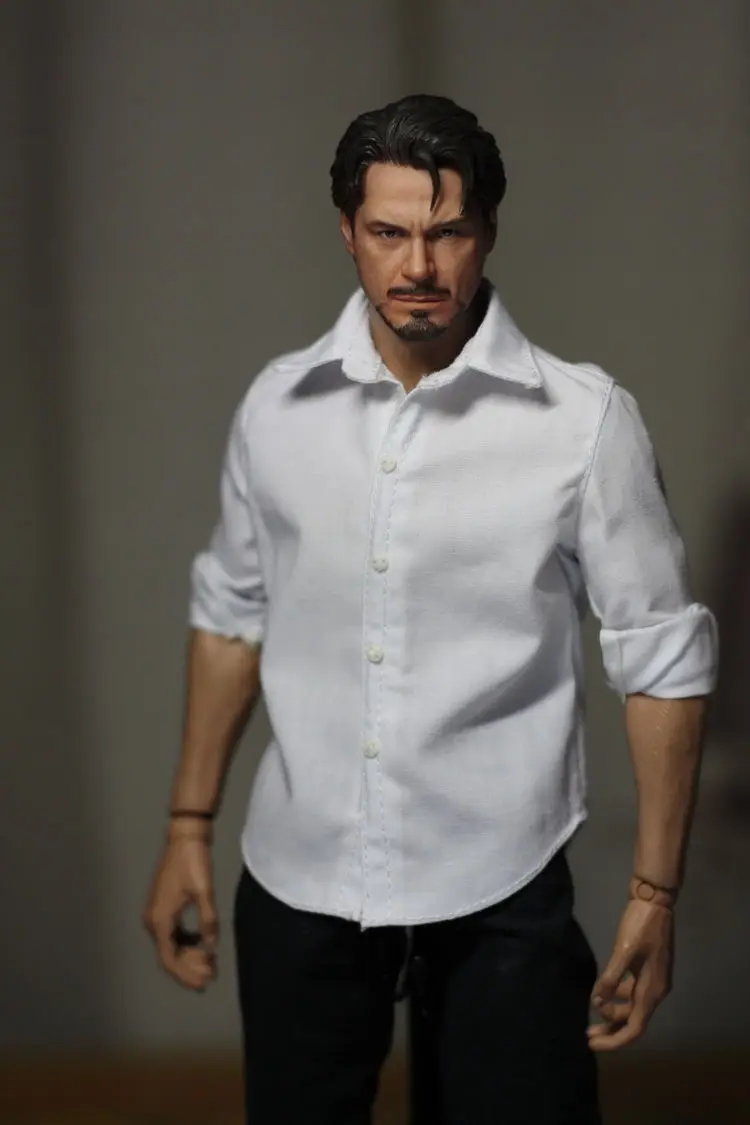 Common Practical 1 6 Scale Male Clothing White Casual Shirts Model Toys For 12 Action