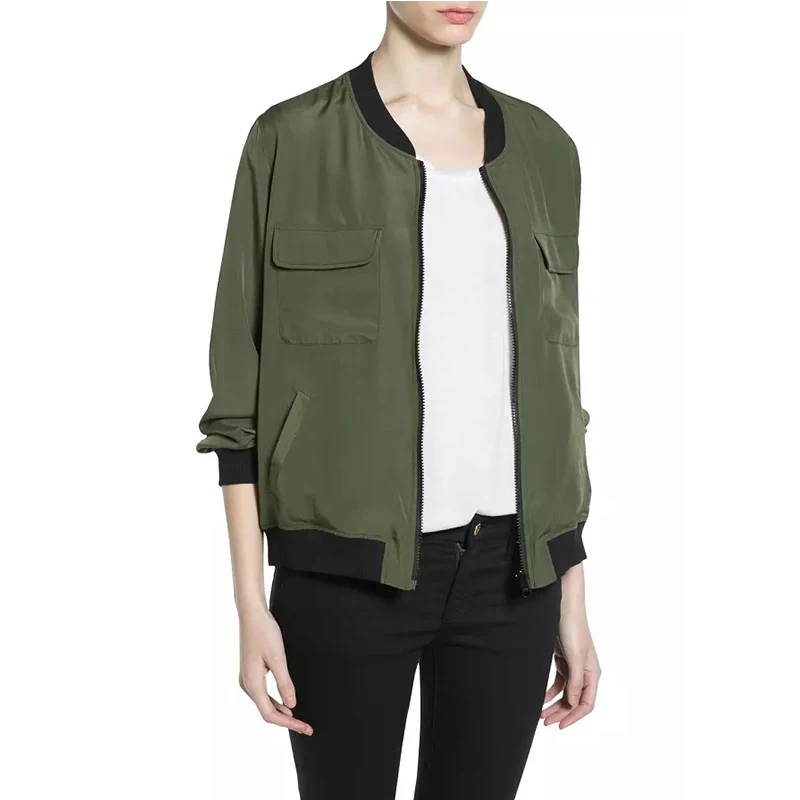 Women Autumn Winter 2017 Stand Collar Double Side Jacket