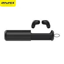 AWEI T5 TWS business Bluetooth earphones wireless HD stereo headphones headset charge box with microphone Bluetooth