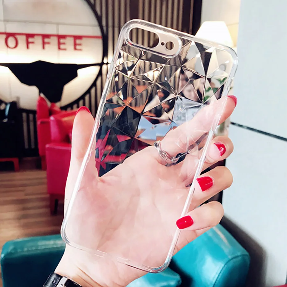 MOUSEMI For iPhone 6 Case Girls Glitter Luxury Soft Silicone Shockproof Clear Transparent Case For iPhone 8 6s 6 Plus 7 X Cover (6)