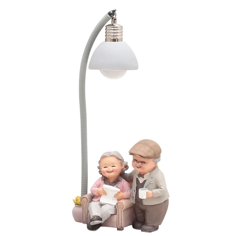 

Creative Old Couple Dolls Ornaments Resin Crafts Love Old Couple Wedding Desk Model Home Decoration Accessories Birthday Gifts