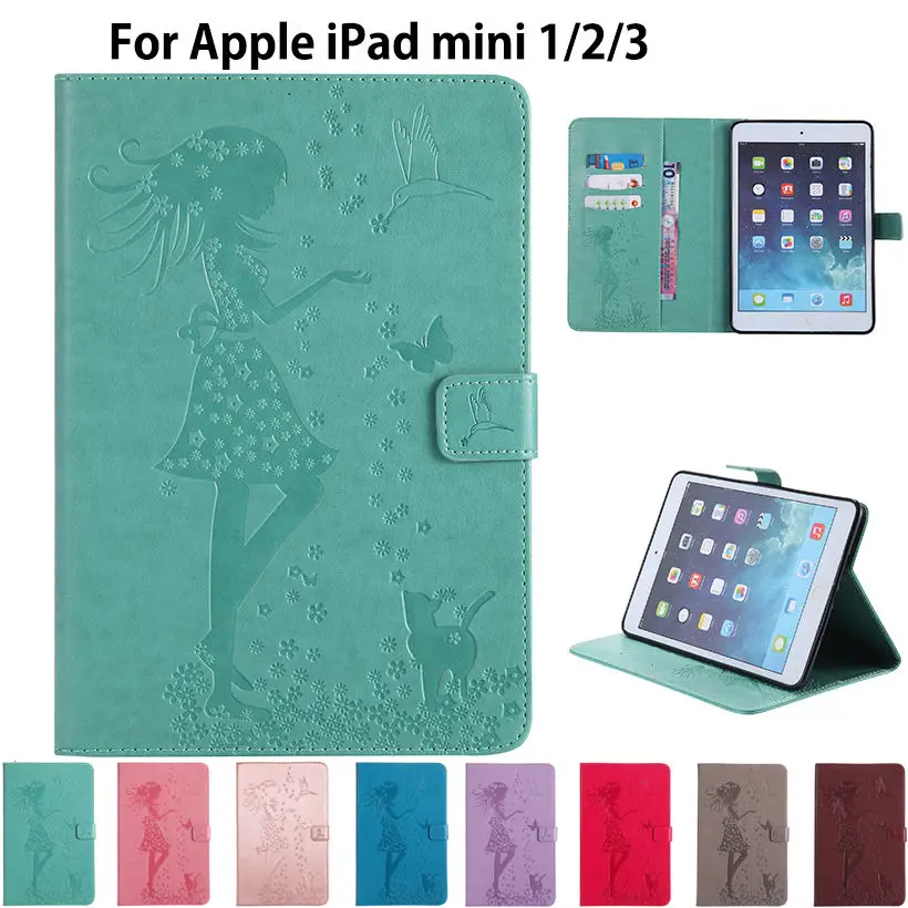 Чехол для планшета Apple iPad mini 2 3 чехол-книжка из искусственной кожи с тиснением