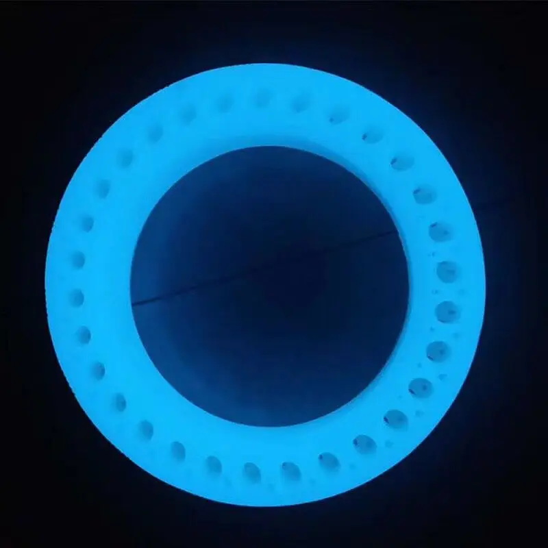 Для Xiaomi Mijia M365 ночное ФЛУОРЕСЦЕНТНОЕ колесо скуте шины светящийся амортизатор электрический скутер скейтборд твердая шина шины - Цвет: 2PCS  Blue