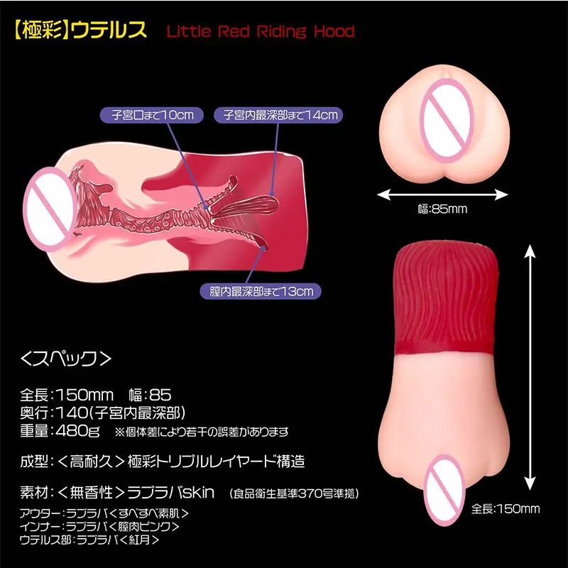 Ojos mágicos Gokusai utero Onahole masturbador doble capa diseño Vagina Real coño falso masturbador masculino hombres sexo juguete - 5