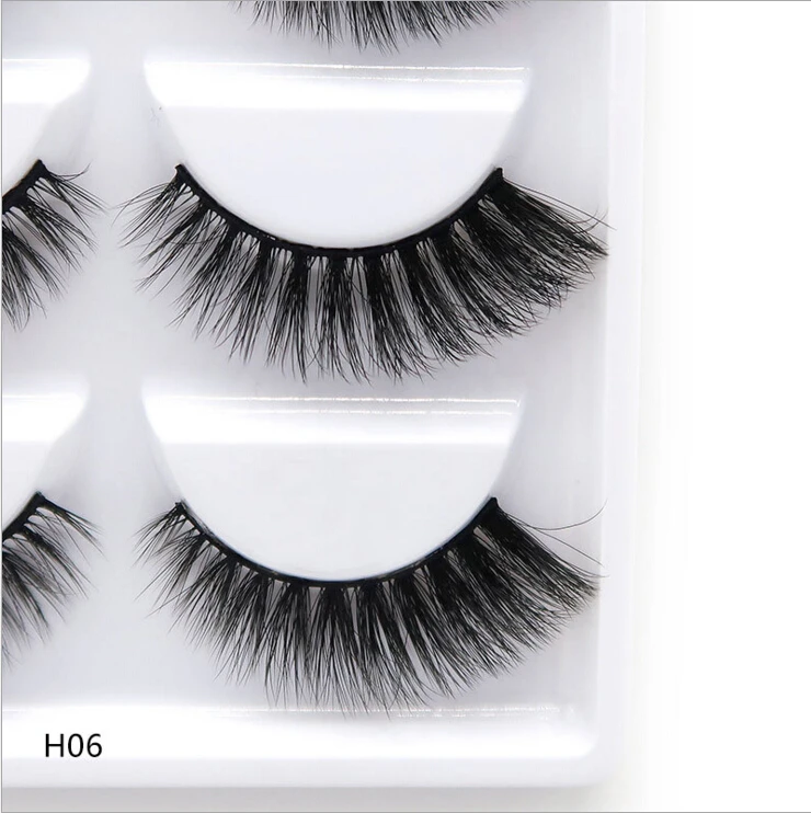 Ferramentas de Beleza Caixa Vison Cabelo Natural Cruz Cílios Postiços Longo Bagunçado Maquiagem Falso Olho Extensão Compõem Maquiar 50 - 100 3d 14 High Quality Beleza e saúde