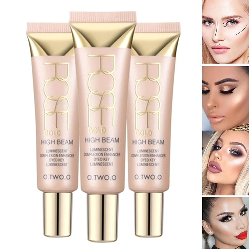 Хайлайтер крем для придания яркости контурам светящийся макияж Bronzer Cosmetics OR88