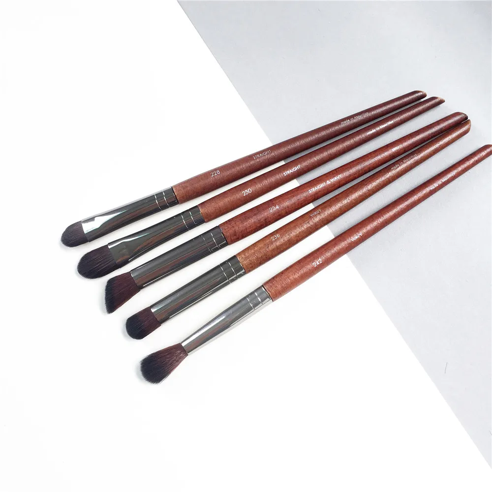 5-PIECES SET Прецизионная шейдерная кисть 228/230 угловой шейдер 234 прецизионный блендер 236 большой блендер 242-красота теней для век Макияж Блендер инструмент - Handle Color: 5-PIECES SET