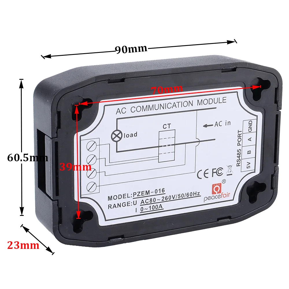 AC80-260V 10A/100A AC коммуникационный модуль используется для измерения переменного тока Voltag сила тока Активная частота коэффициент мощности 12006048