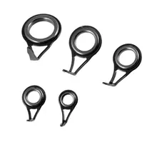 3X(5 шт. рыболовная удочка кольцо направляющий наконечник глаза набор замена черный