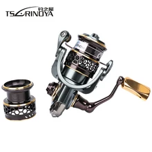 TSURINOYA Jaguar 1000 Рыболовная Катушка+ Запасная Шпуля 9+1BB 5.2:1 Рыболовные Катушки для Спиннинга с Алюминей Шпулей Все для Рыбалки