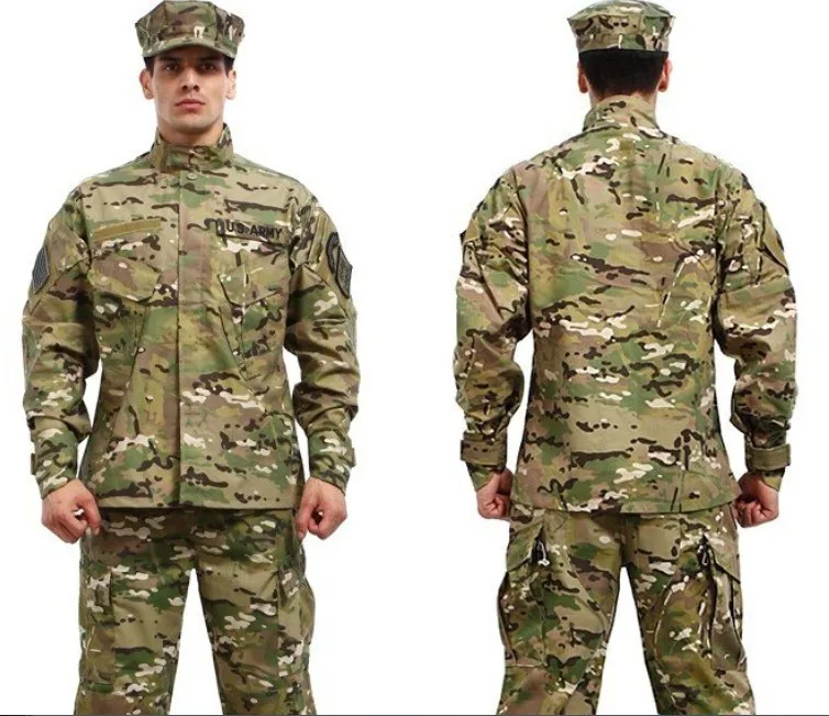 Армейские военные тактические брюки-карго, Униформа, камуфляж, Тактическая Военная БДУ, Боевая форма, США, армейский Лесной цифровой камуфляж, наборы - Цвет: Черный