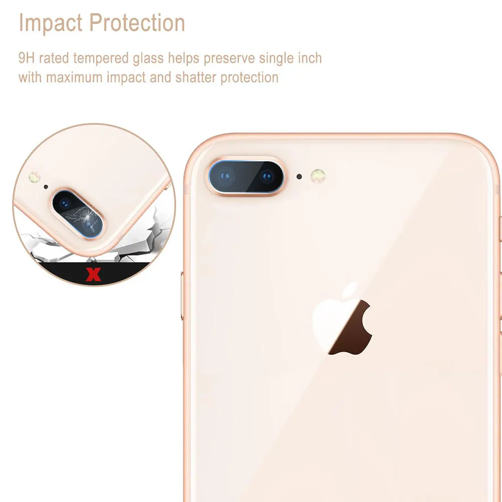 Ascromy For iPhone XS Max Rear Tempered Glass Camera Lens Protector Film Cover For iPhone X XR 8 Plus 7 6 6S 8plus Protection (2)