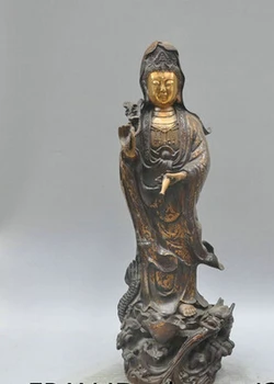 

006384 19' Buddhism Bronze Avalokitesvara-Guanyin-Kwan-yin Buddha Sculpture Statue
