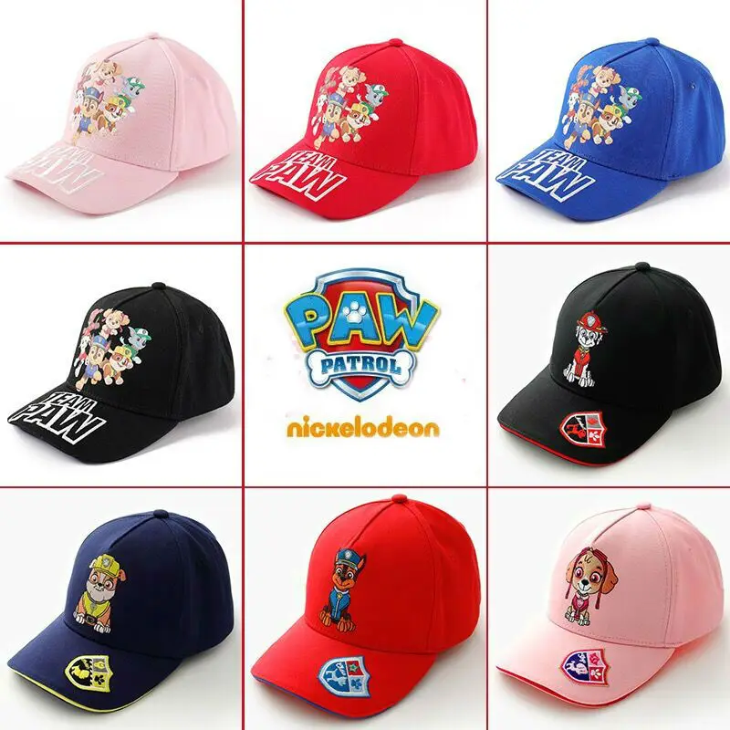 

2019 New Genuine Paw Patrol Puppy Patrol patrulla canina skye chase marshall rubble Adjustable Sun Hat Kids Toy age 2-10years